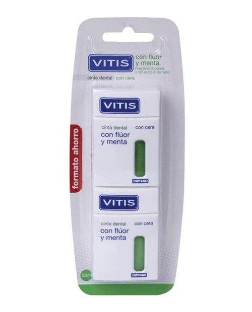 Pack cinta dental con flúor y menta con cera vitis