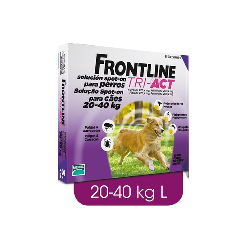 Frontline tri act perros 20-40 kg 3 pipetas