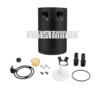 Mishimoto Compact 2-Port Baffled Oil Catch Can | BMW Multiple Fitments (MMBCC-N54-06CBE2)