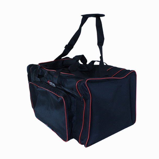 BLACK SPORTS BAG WITH RED TRIM