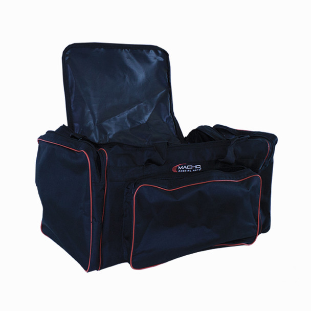 BLACK SPORTS BAG WITH RED TRIM