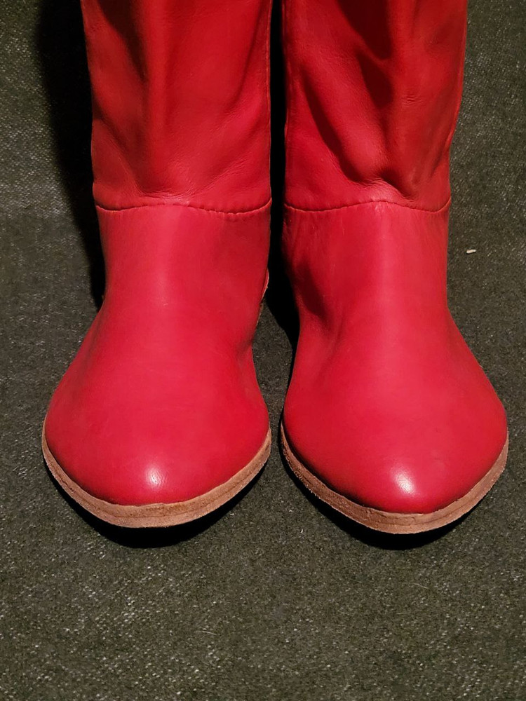Red Leather Boots