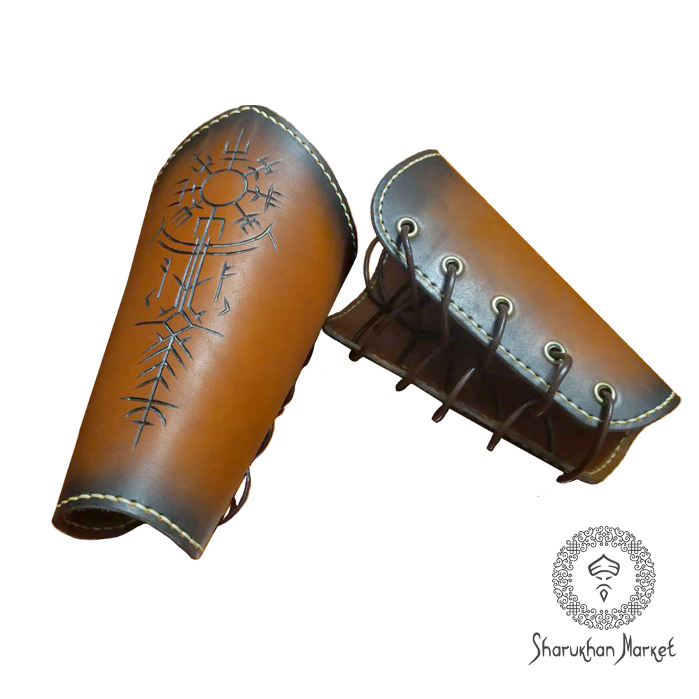 LARP Leather Vambraces Type 2