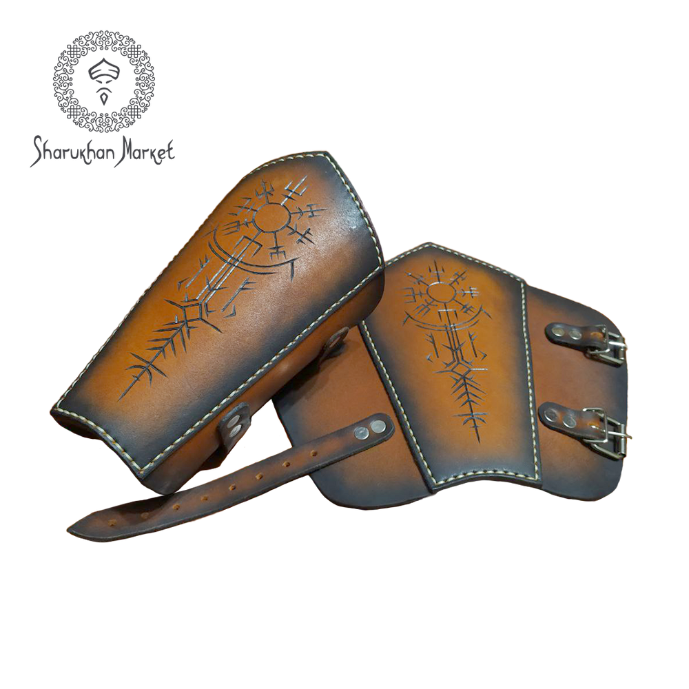 LARP Leather Vambraces Type 3