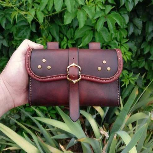 Leather Waist Bag 'Triple Dots'