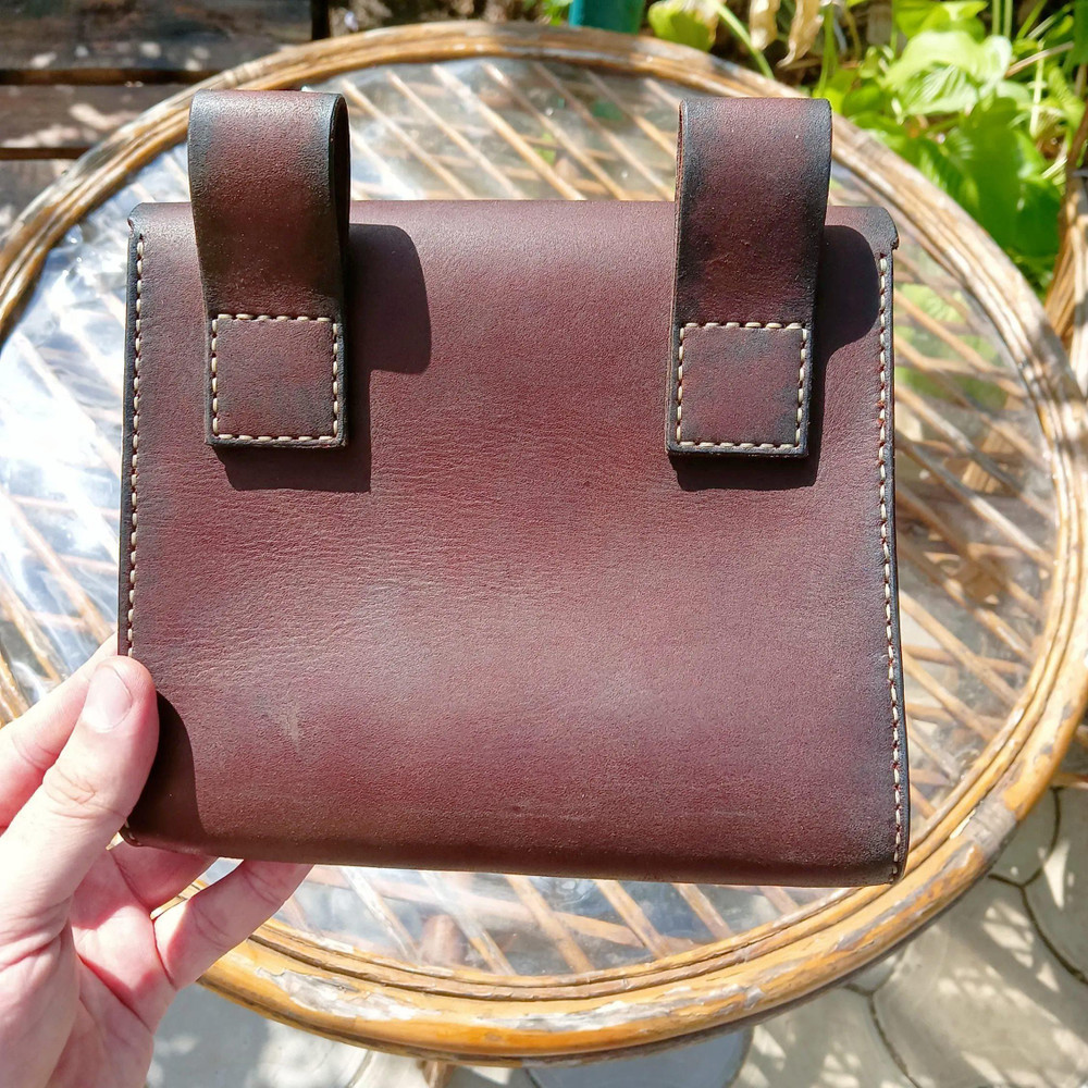 Leather Waist Bag 'Horn' L