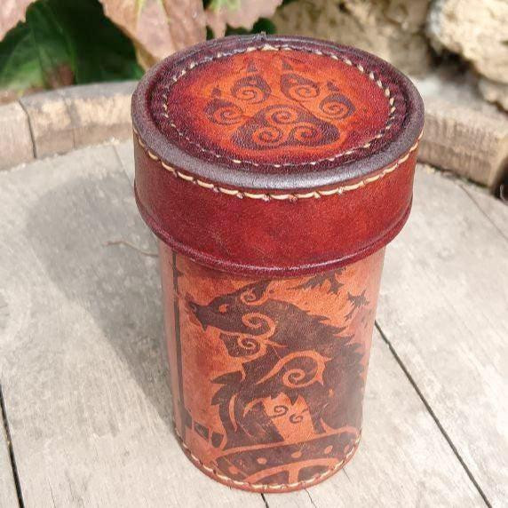 Leather Dice Cup with Custom Logo