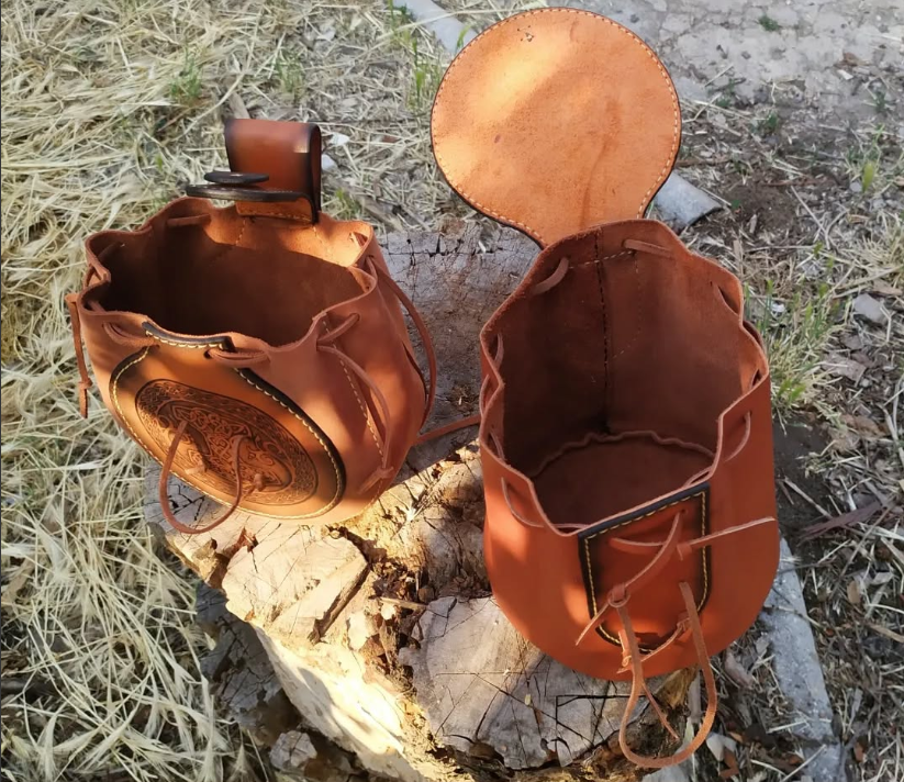 Leather Pouch 'World Tree'