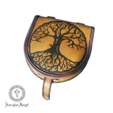 Leather Waist Bag 'World Tree'