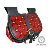 Leather Waist Bag 'Red & Black'