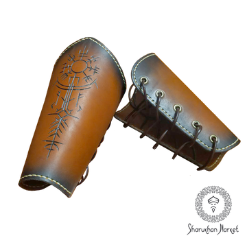 LARP Leather Vambraces Type 2