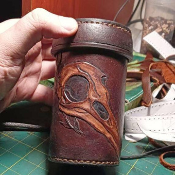 Leather Dice Cup with Custom Logo