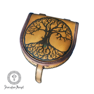 Leather Waist Bag 'World Tree'