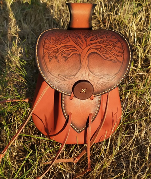 Leather Pouch 'World Tree'