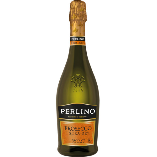 Prosecco Extra Dry PERLINO offers a straw yellow colour with fine and persistent bubbles. It is round in the mouth with fruity aromas.