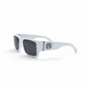 Retro Squared Polarized Sunglasses - White