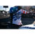 Patriotic motorcycle rider wearing Rebel Reaper Racing fly high Never Lose Crew jersey
