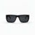 Retro Squared Polarized Sunglasses - Black