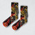 Panther Kamikaze Crew Socks with tiger and panther design, reinforced heel, combed cotton blend