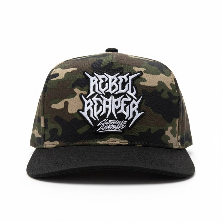 Logo Green Camo - “Slugger” Curved Brim Baseball Hat