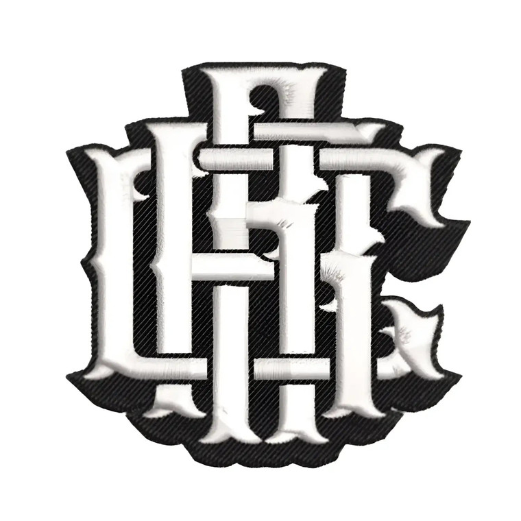 Embroidered Rebel Reaper Monogram Badge Embroidered Patch on clothing accessory