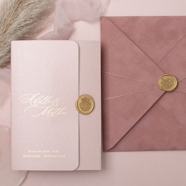 sample of  Luxury Rose wedding invitations us