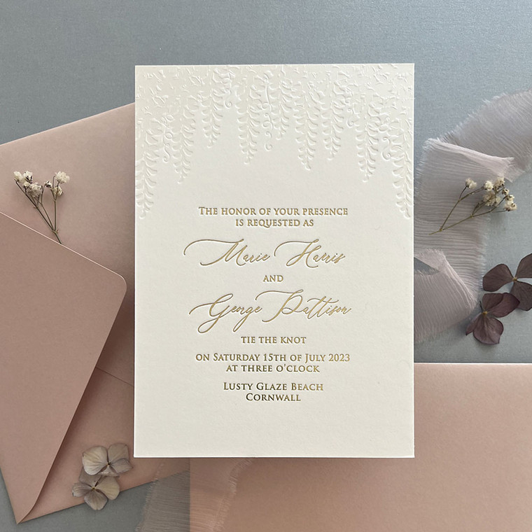 wisteria wedding invitations