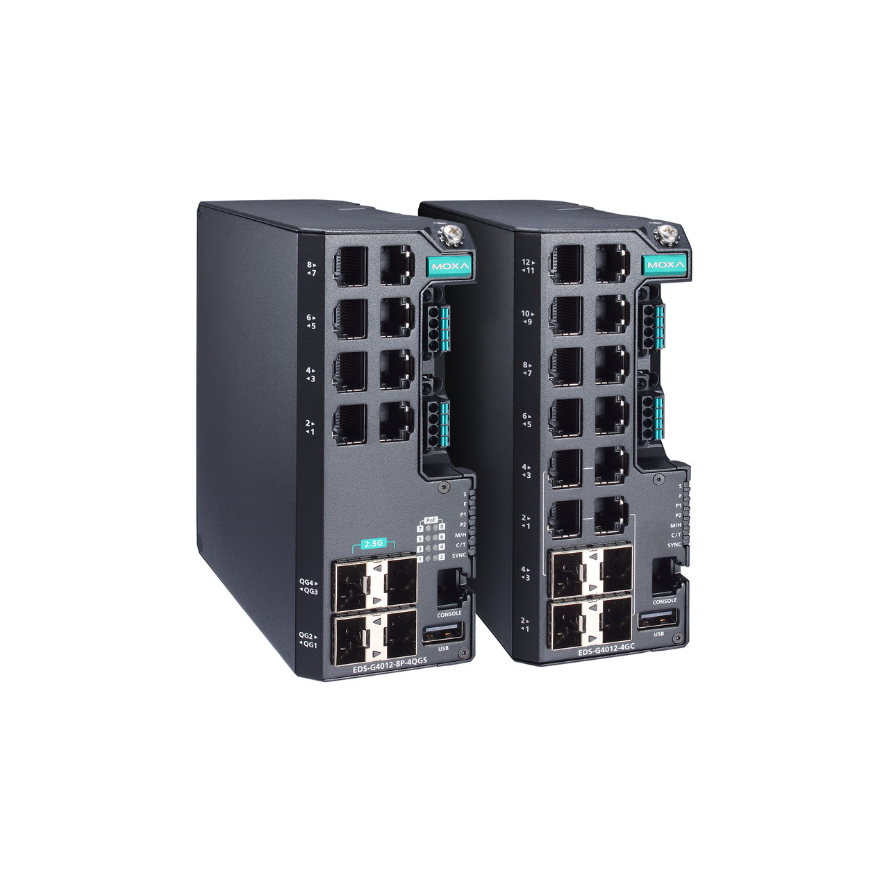 MOXA - EDS-G4012 Series - Switch Ethernet Gigabit Managé 12 ports + option  port PoE