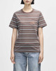 Deus Pierre Stripe Tee - Java Brown-Baby Blue