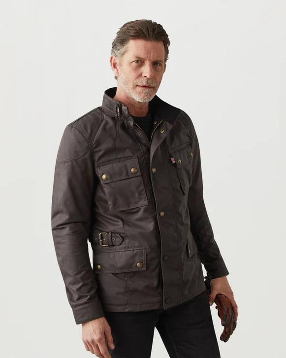 Belstaff Crosby Motorcycle Jacket - Mahogany - Baffle Haus