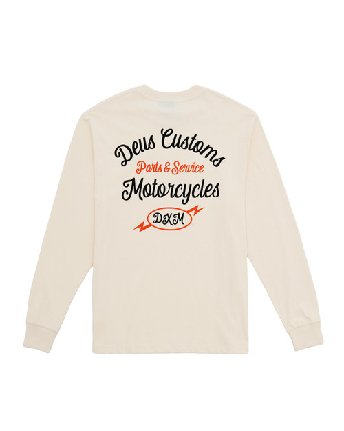 Deus Iota Long Sleeve Tee - Dirty White