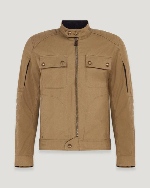 Belstaff Quarter Zip Jersey - Olive - Baffle Haus