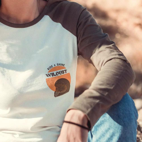 Wildust Sisters Ride & Shine Tee - White/Khaki