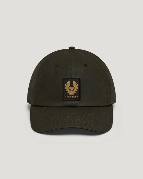 Belstaff Phoenix Wax Cotton Cap - Faded Olive