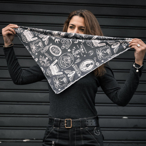 Wildust Sisters Western Black Moto Scarf