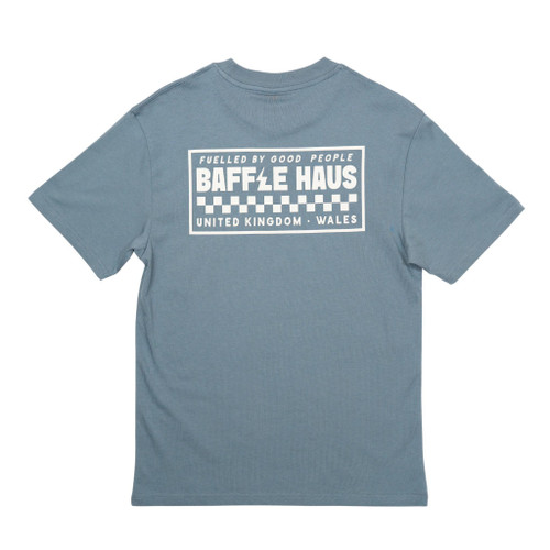 Baffle Haus Flags Tee - Coastal Blue