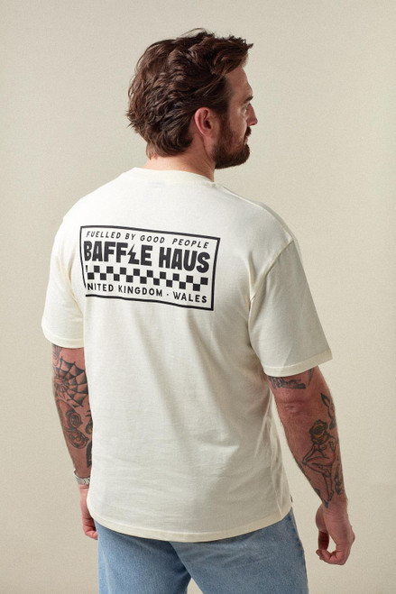Baffle Haus Flags Tee - Soft Cream