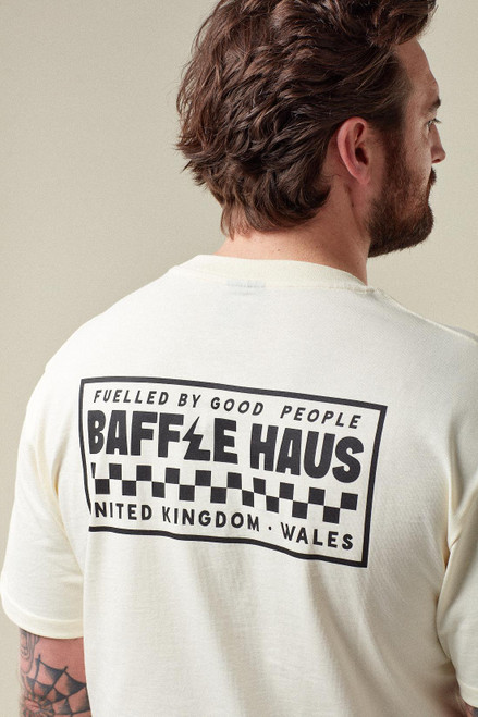 Baffle Haus Flags Tee - Soft Cream