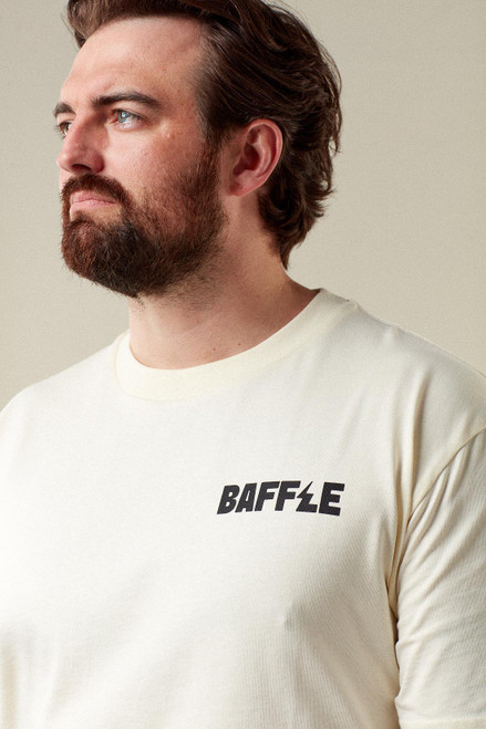 Baffle Haus Flags Tee - Soft Cream