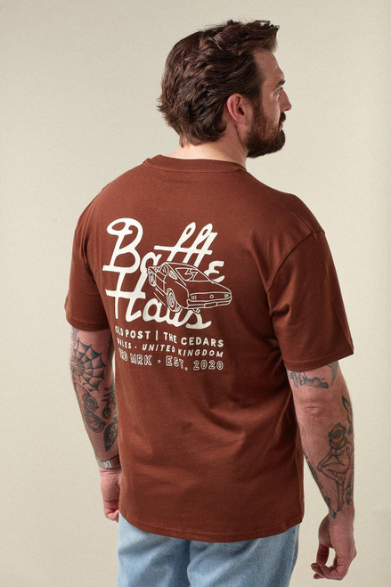 Baffle Haus Mustang Tee - Cocoa Brown