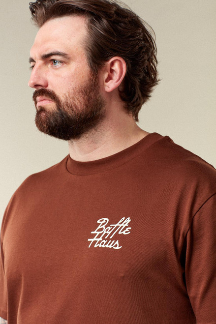 Baffle Haus Mustang Tee - Cocoa Brown