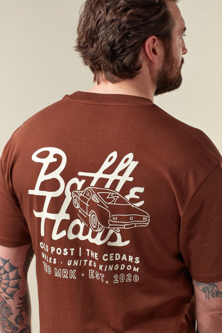 Baffle Haus Mustang Tee - Cocoa Brown