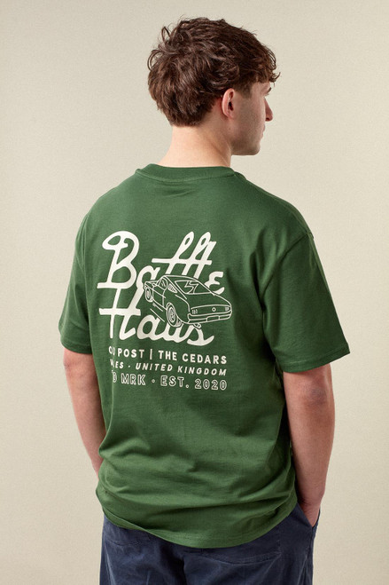 Baffle Haus Mustang Tee - Forest Green