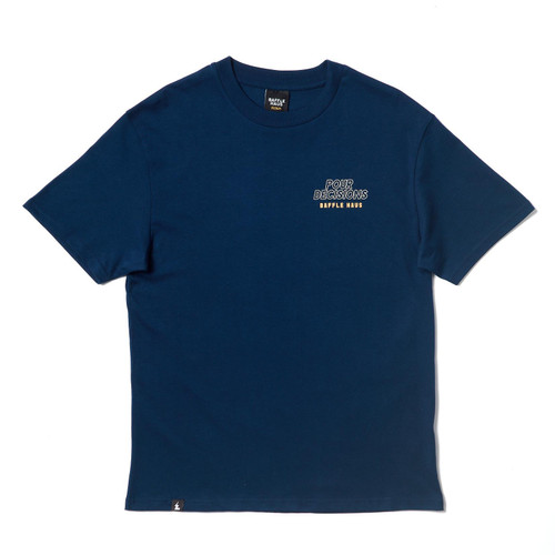 Baffle Haus Pour Decisions Coffee Club Tee - Royal Navy