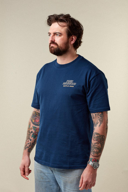 Baffle Haus Pour Decisions Coffee Club Tee - Royal Navy