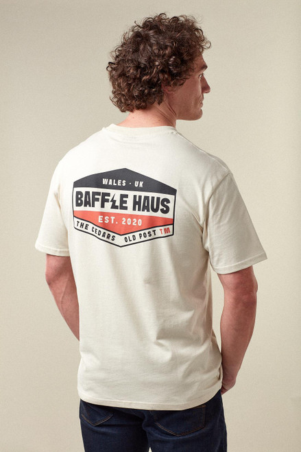 Baffle Haus Retro Tee - Vintage Cream