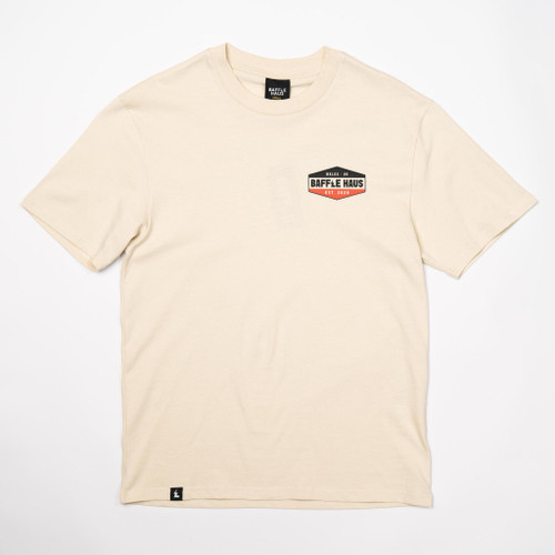 Baffle Haus Retro Tee - Vintage Cream