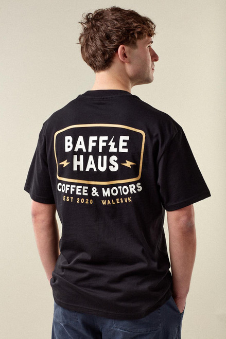Baffle Haus Coffee & Motors Tee - Black