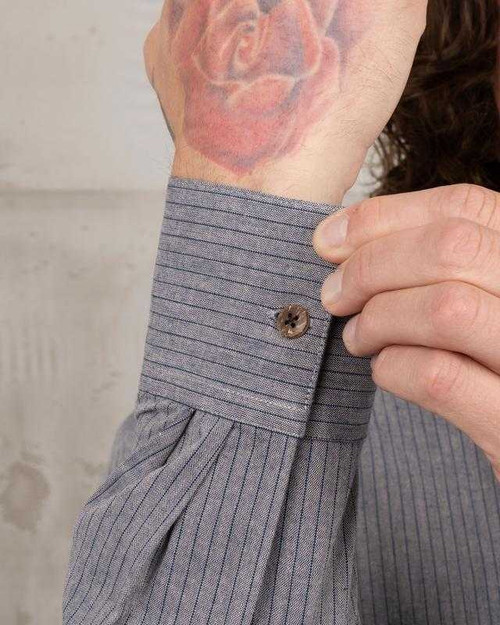 Pike Brothers 1923 Buccanoy Shirt Grey Striped Shirt