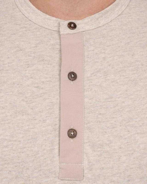 Pike Brothers 1927 Henley Shirt Ecru Melange LS Tee